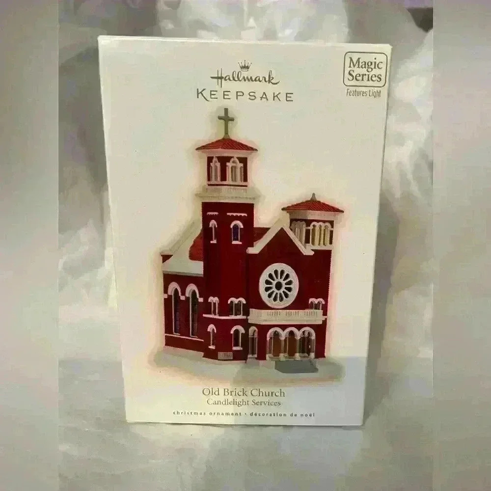 Hallmark NEW 2009 Christmas Ornament #12 Magic Old Brick Church Candlelight Ser